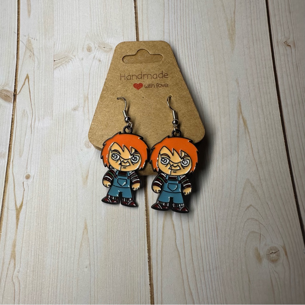 Handmade Chucky Character Earrings